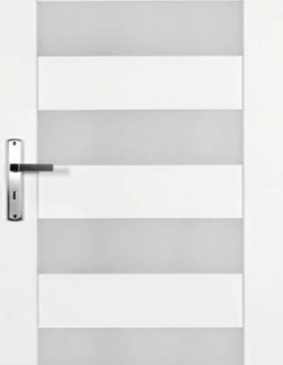 Drzwi białe z szybami prawe