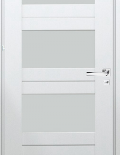 Drzwi białe lewe oszklone