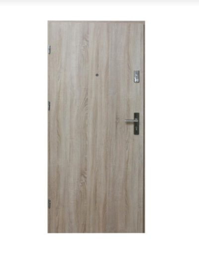drzwi wejściowe z jasnego drewna